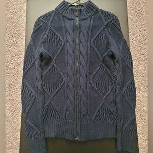 Express Cable Knit Full Zip Sweater